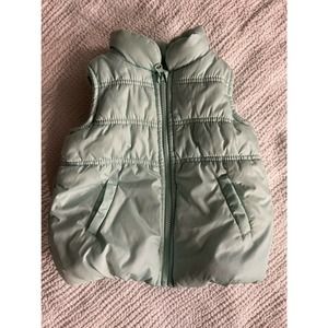 Oshkosh toddler 24 mo girl puffer vest light mint green
